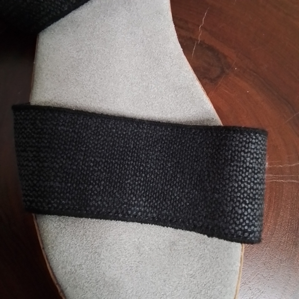 Charleston Shoe Co. Benjamin Espadrille Wedge Sandals Black - 9 - Picture 9 of 13